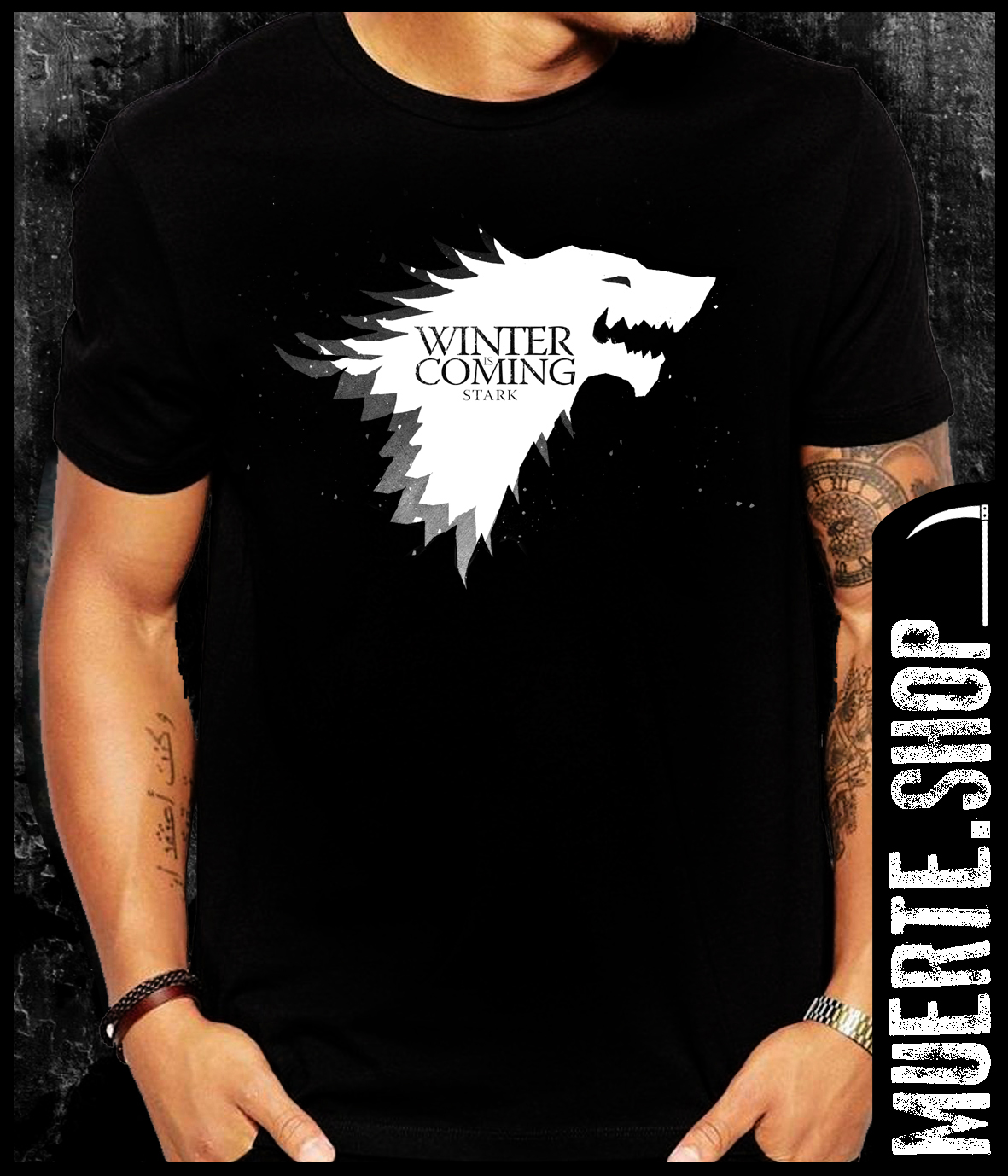 Черна тениска WINTER IS COMING STARK Черна тениска WINTER IS COMING STARK
